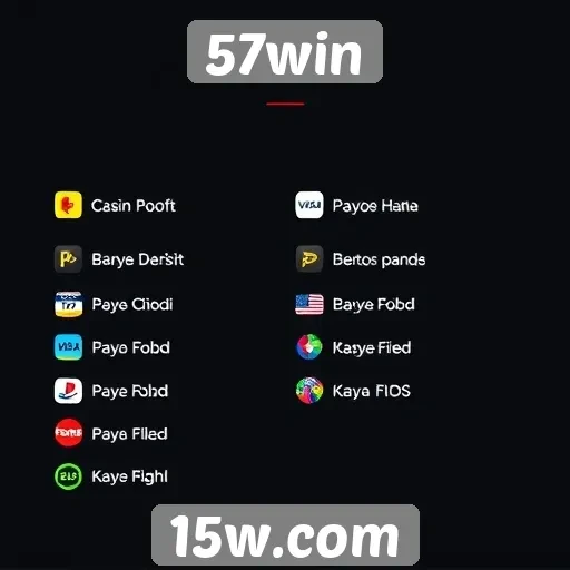 Métodos de pagamento disponíveis no 57win